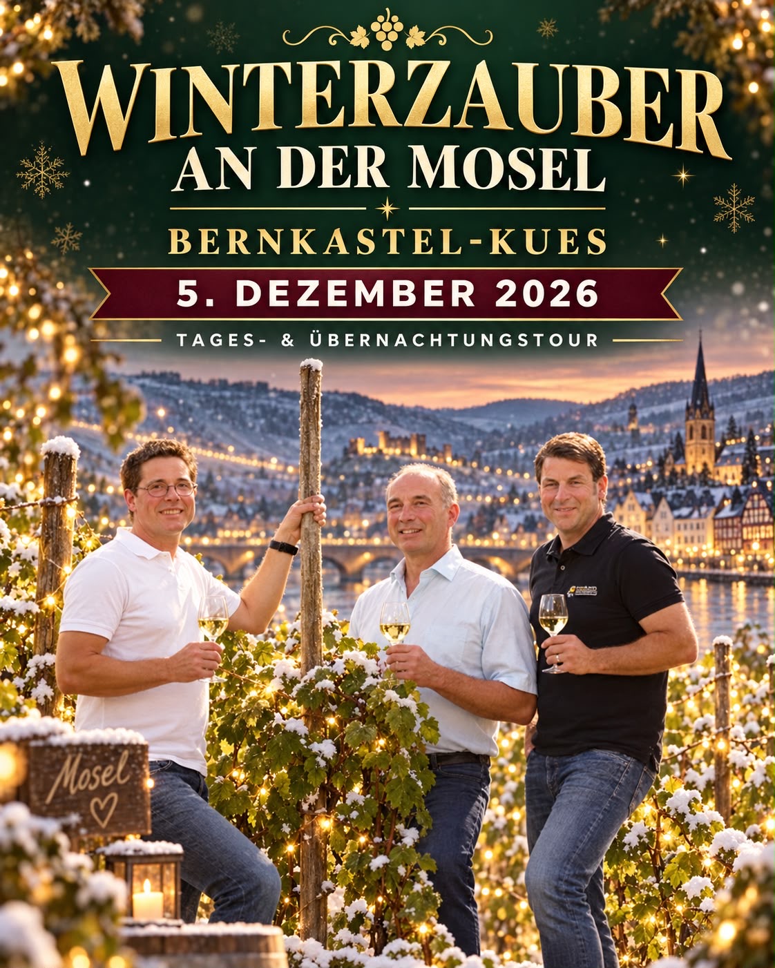 05.12.2026 - „DU.ICH.LÄUFT"-Tagestour zum Weingut "Kochan & Platz" in Lieser & zum Weihnachtsmarkt nach Bernkastel-Kues